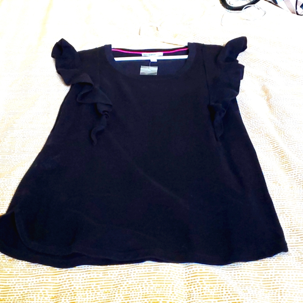 Issac Mizrahi Ruffle Sleeve Shirt size S